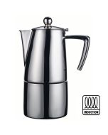 Espresso coffee-maker matte finish Slancio with induction bottom - stainless steel 18/10
