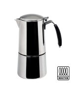 Espresso coffee maker Omnia Express with induction bottom - stainless steel 18/10