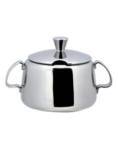 Hinged lid sugar bowl with 2 handles Anniversario - stainless steel 18/10 g 350