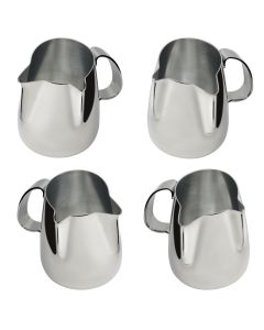 Cappuccino jug Revolution Duet with 90 ° spouts - stainless steel 18/10