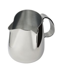 Cappuccino jug Duet Revolution with larger frontal spout and a smaller spout on the left - stainless steel 18/10 cups 6