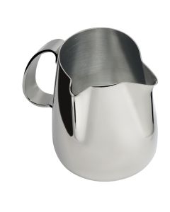 Cappuccino jug Duet Revolution with larger frontal spout and a smaller spout on the right - stainless steel 18/10 cups 6