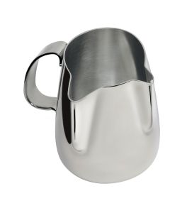 Cappuccino jug Duet Revolution with smaller frontal spout and a larger spout on the right - stainless steel 18/10 cups 6