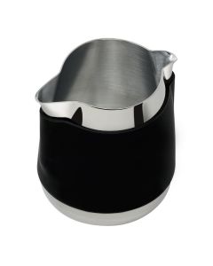 Cappuccino jug Reverse Revolution with two spouts at a 180° angle - stainless steel 18/10 and silicone sleeve cups 6