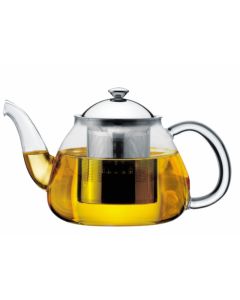 Teapot/Infuser with filter - Borosilicate glass and stainless steel 18/10 cl 60