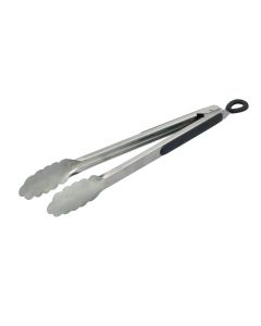 Barbecue tongs - stainless steel with silicone inserts