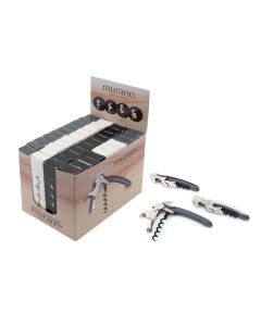 Cork screw with double lever mechanism - stainless steel and ABS
