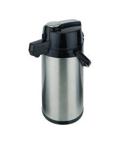 Airpot with pump action pouring mechanism - stainless steel and polypropylene L 1,9