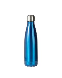 Vacuum bottle blue finish with cover - stainless steel 18/10 cl 35