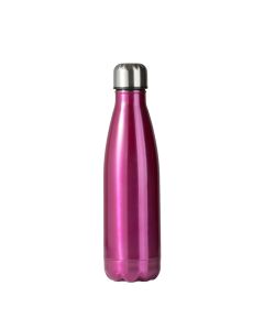 Vacuum bottle fuchsia finish with cover - stainless steel 18/10 cl 50