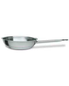 Frying-pan with 1 handle and induction bottom - stainless steel 18/10