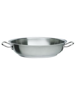 Frying-pan with 2 handles and induction bottom - stainless steel 18/10