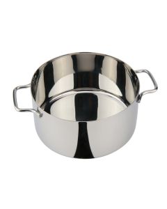 Mini casserole Monoporzioni with 2 handles - stainless steel Ø cm 10 h cm 6
