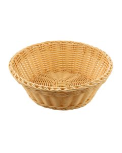 Round synthetic rattan bread basket - polypropylene solid section wires Ø cm 20 h cm 8