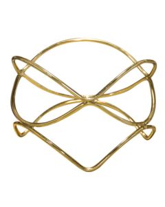 Universal non-slip display stand Dance - steel covered with golden PVC