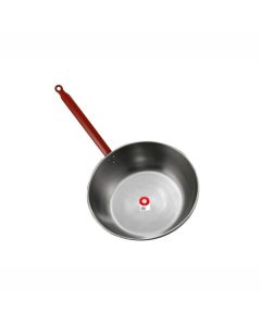 GARCIMA La Ideal polished carbon steel deep pan with handle Ø cm 22