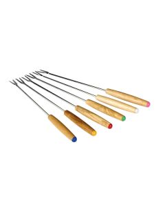 6 piece fonduta forks set - Supplied in skinpack