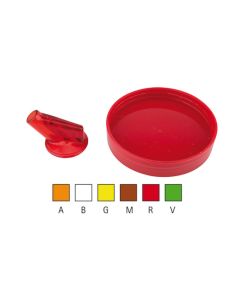 Yellow free flow pourer and cap set for item 4500