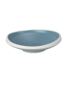 Deep slanting plate Taiji - light blue melamine cm 16,5x15,8 h cm 4,5