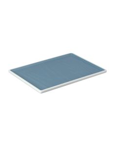Rectangular tray Taiji - light blue melamine