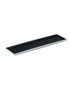 Narrow rectangular tray Taiji - black melamine