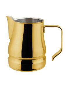 Cappuccino and latte art jug Évolution - golden stainless steel 18/10