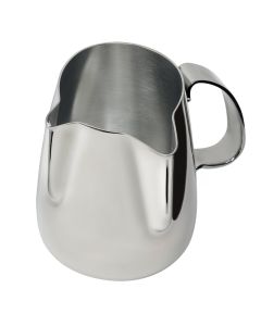 Cappuccino jug Duet Revolution with smaller frontal spout and a larger spout on the left - stainless steel 18/10 cups 6