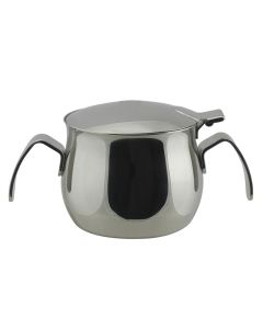 Hinged lid grated-cheese dish/sugar bowl, 2 handle Omnia with colour sleeve - stainless steel 18/10 g 350