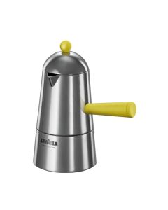 Espresso coffee maker Carmencita POP with yellow handle and knob - Aluminium cup 1