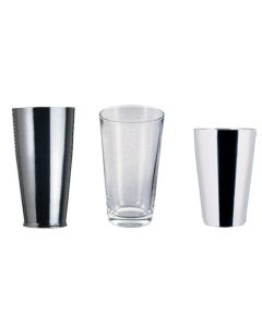 Shaker Boston with glass and stainless steel 18/10 glass cl 50
