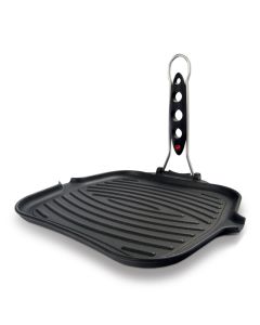 Square grill pan DietellaGo! with thermal indicator - Enamelled cast-iron cm 25x25