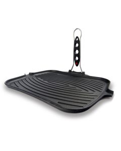 Maxi rectangular DietellaGo! grill pan with thermal indicator - Enamelled cast-iron cm 28x36