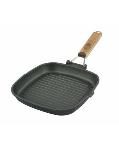 Square grill pan Dietetica - die cast aluminium cm 26x26
