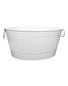Party tub - white painted metal cm 40x28x22
