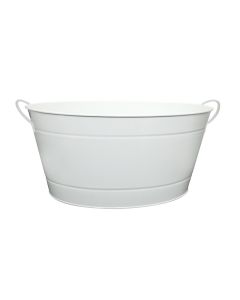 Party tub - white painted metal cm 50x32x23