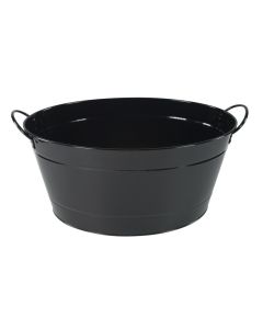 Party tub - black painted metal cm 50x32x23