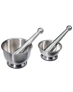 Mortar with pestle - stainless steel 18/10 Ø cm 10