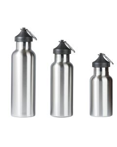 Thermos flask with snap-hook and cover - stainless steel 18/10 cl 35