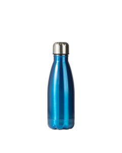Vacuum bottle blue finish with cover - stainless steel 18/10 cl 35