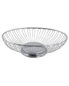 Wire basket oval - stainless steel 18/10 cm 20x15