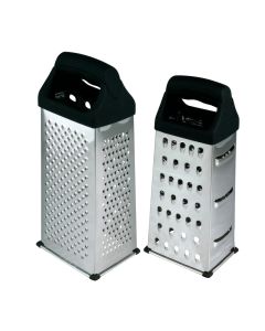 4-sided multi-purpose grater - stainless steel and ABS cm 9x7x22