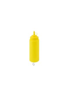 Squeeze yellow bottle whit closeable spout - polyethylene
