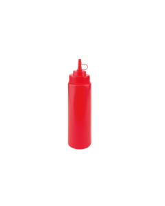 Squeeze red bottle whit closeable spout - polyethylene ml 360