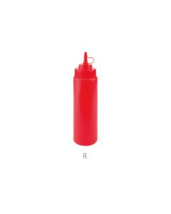 Squeeze red bottle whit closeable spout - polyethylene ml 720
