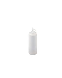 Squeeze transparent bottle whit closeable spout - polyethylene