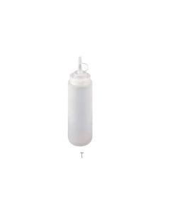 Squeeze transparent bottle whit closeable spout - polyethylene ml 720