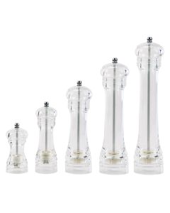 Pepper/salt mill with ceramic grinder - acrylic
