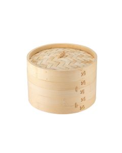 Cuocivapore in bamboo a 2 ripiani con coperchio Ø cm 30