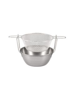 Deep fryer with basket - Polished carbon steel Ø cm 36