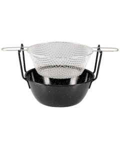 Deep fryer with basket - Enamelled carbon steel Ø cm 36
